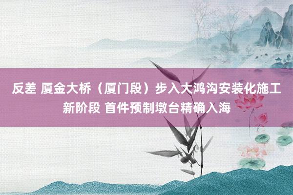 反差 厦金大桥（厦门段）步入大鸿沟安装化施工新阶段 首件预制墩台精确入海