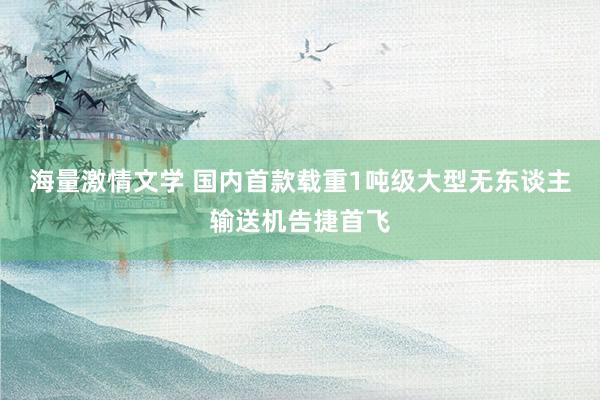 海量激情文学 国内首款载重1吨级大型无东谈主输送机告捷首飞