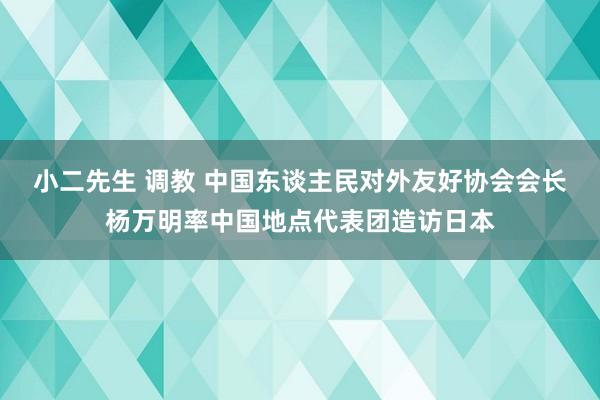 小二先生 调教 中国东谈主民对外友好协会会长杨万明率中国地点代表团造访日本